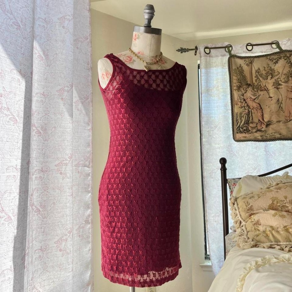 y2k red mini dress